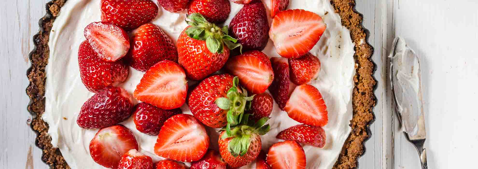 Tarta de fresas con crema de mascarpone