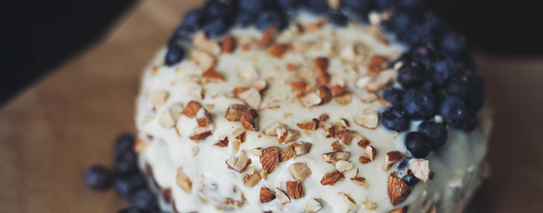 tarta de arandanos y almendras